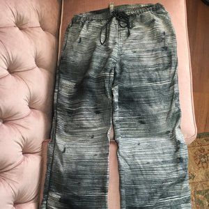 Anthropologie Silk Shibori Print Wide Leg Pants by Gosilk Sz S